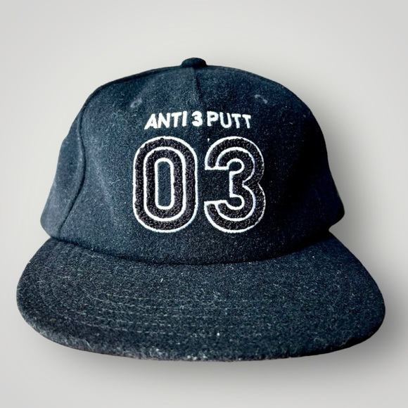 Adidas Anti 3 Putt Black Wool Flat Bill Adjustable Strap Golf Hat/Cap HY1626-NWT - Picture 8 of 16